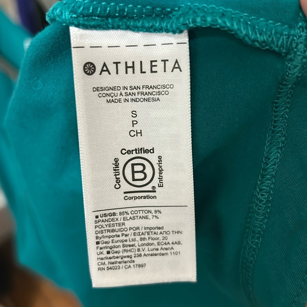 Athleta Outbound Scoopneck Tank Teal Emerald Green Size Small Oversized - Picture 5 of 7